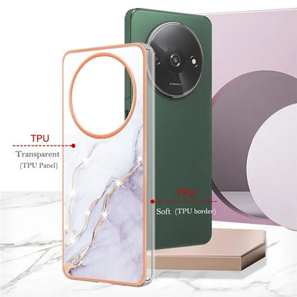 YB IMD Series-2 For Xiaomi Redmi A3 / Poco C61 4G Case Marble Pattern IMD TPU Phone Cover