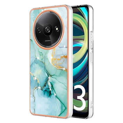 YB IMD Series-2 For Xiaomi Redmi A3 / Poco C61 4G Case Marble Pattern IMD TPU Phone Cover