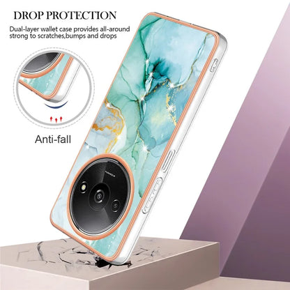 YB IMD Series-2 For Xiaomi Redmi A3 / Poco C61 4G Case Marble Pattern IMD TPU Phone Cover