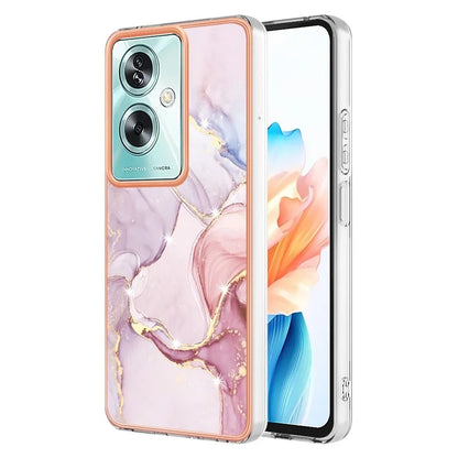 YB IMD Series-2 For Oppo A79 5G / A2 5G Case IMD Marble Pattern Electroplating TPU Cover