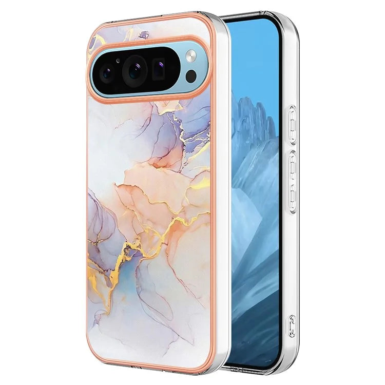 YB IMD Series-1 For Google Pixel 9 / Pixel 9 Pro Case IMD TPU Phone Cover Electroplating Edge