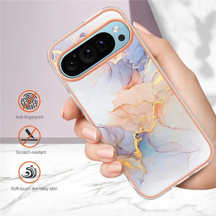 YB IMD Series-1 For Google Pixel 9 / Pixel 9 Pro Case IMD TPU Phone Cover Electroplating Edge