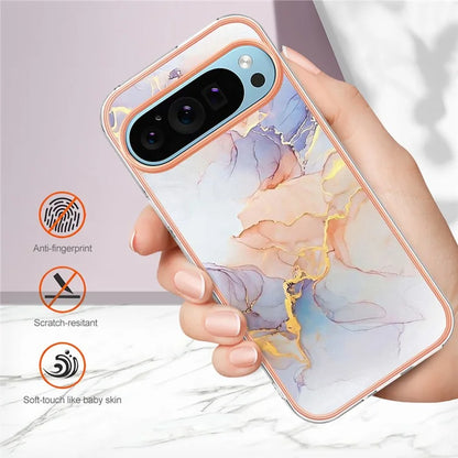 YB IMD Series-1 For Google Pixel 9 / Pixel 9 Pro Case IMD TPU Phone Cover Electroplating Edge
