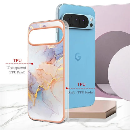 YB IMD Series-1 For Google Pixel 9 / Pixel 9 Pro Case IMD TPU Phone Cover Electroplating Edge