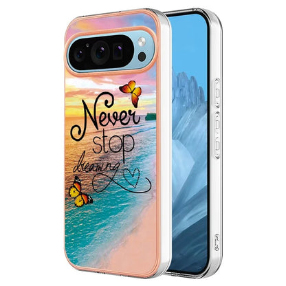 YB IMD Series-1 For Google Pixel 9 / Pixel 9 Pro Case IMD TPU Phone Cover Electroplating Edge