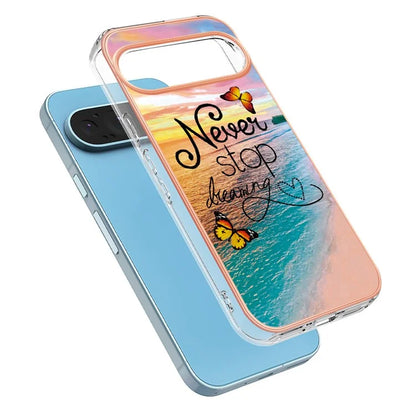 YB IMD Series-1 For Google Pixel 9 / Pixel 9 Pro Case IMD TPU Phone Cover Electroplating Edge