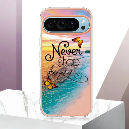 YB IMD Series-1 For Google Pixel 9 / Pixel 9 Pro Case IMD TPU Phone Cover Electroplating Edge