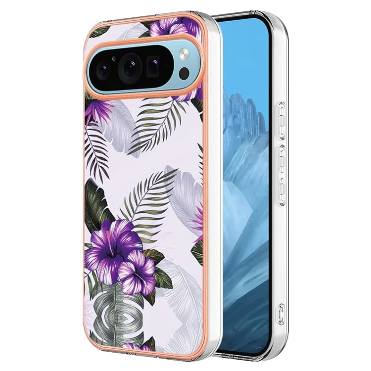 YB IMD Series-1 For Google Pixel 9 / Pixel 9 Pro Case IMD TPU Phone Cover Electroplating Edge