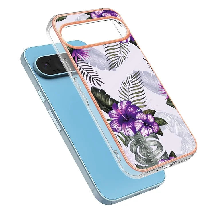 YB IMD Series-1 For Google Pixel 9 / Pixel 9 Pro Case IMD TPU Phone Cover Electroplating Edge