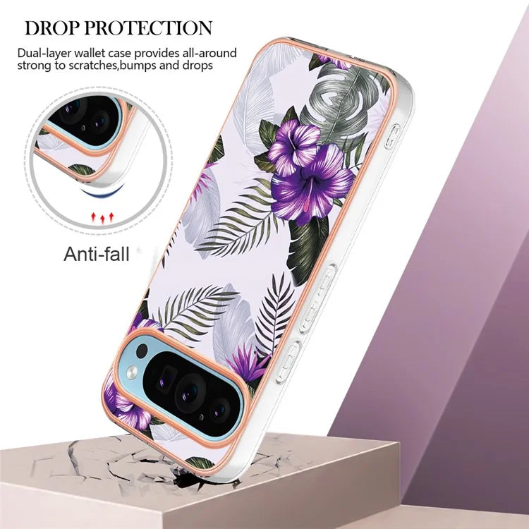 YB IMD Series-1 For Google Pixel 9 / Pixel 9 Pro Case IMD TPU Phone Cover Electroplating Edge