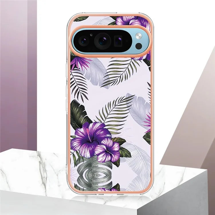 YB IMD Series-1 For Google Pixel 9 / Pixel 9 Pro Case IMD TPU Phone Cover Electroplating Edge