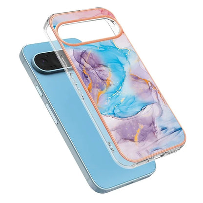 YB IMD Series-1 For Google Pixel 9 / Pixel 9 Pro Case IMD TPU Phone Cover Electroplating Edge