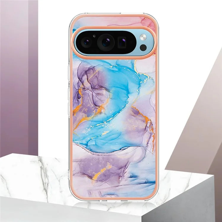 YB IMD Series-1 For Google Pixel 9 / Pixel 9 Pro Case IMD TPU Phone Cover Electroplating Edge