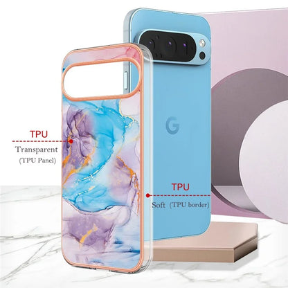 YB IMD Series-1 For Google Pixel 9 / Pixel 9 Pro Case IMD TPU Phone Cover Electroplating Edge