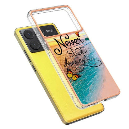 YB IMD Series-1 For Xiaomi Poco X6 Pro 5G / Redmi K70E 5G Electroplated Case with Marble Pattern