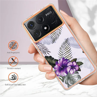 YB IMD Series-1 For Xiaomi Poco X6 Pro 5G / Redmi K70E 5G Electroplated Case with Marble Pattern