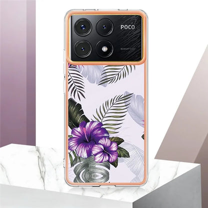 YB IMD Series-1 For Xiaomi Poco X6 Pro 5G / Redmi K70E 5G Electroplated Case with Marble Pattern