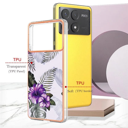 YB IMD Series-1 For Xiaomi Poco X6 Pro 5G / Redmi K70E 5G Electroplated Case with Marble Pattern