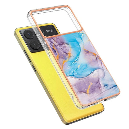 YB IMD Series-1 For Xiaomi Poco X6 Pro 5G / Redmi K70E 5G Electroplated Case with Marble Pattern