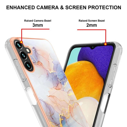 YB IMD Series-1 For Samsung Galaxy A35 5G Case Electroplating IMD Pattern TPU Phone Shell