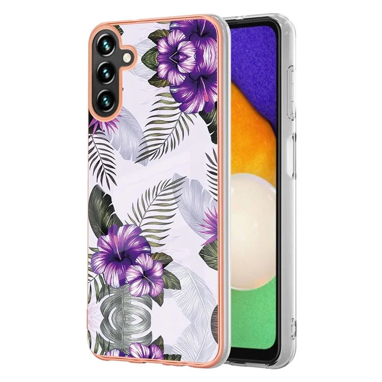 YB IMD Series-1 For Samsung Galaxy A35 5G Case Electroplating IMD Pattern TPU Phone Shell