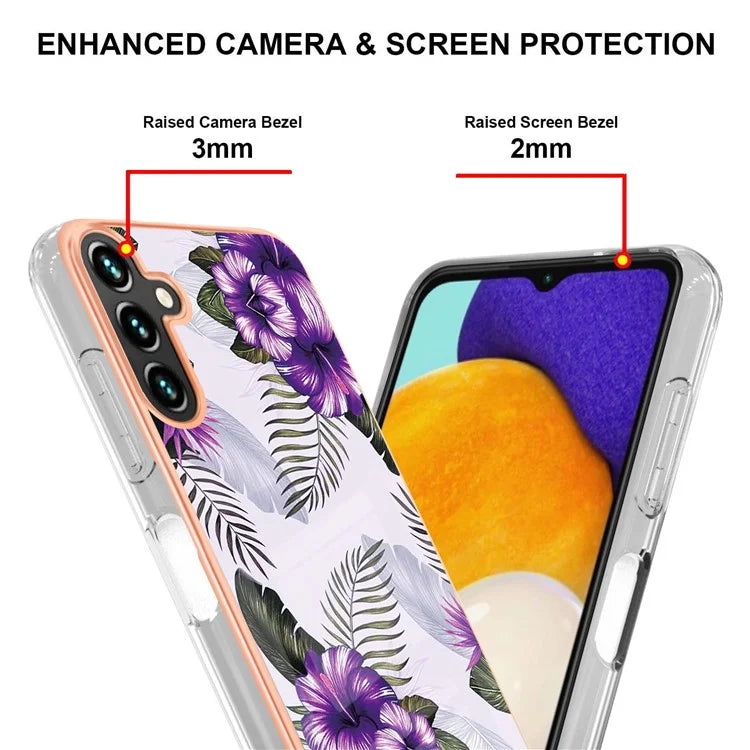 YB IMD Series-1 For Samsung Galaxy A35 5G Case Electroplating IMD Pattern TPU Phone Shell