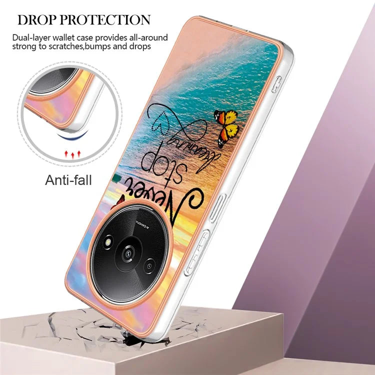 YB IMD Series-1 For Xiaomi Redmi A3 / Poco C61 4G Shockproof Case Electroplating TPU Phone Cover
