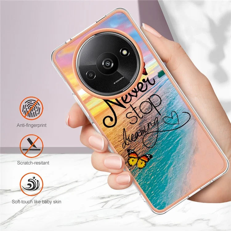 YB IMD Series-1 For Xiaomi Redmi A3 / Poco C61 4G Shockproof Case Electroplating TPU Phone Cover