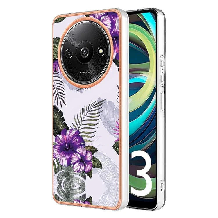 YB IMD Series-1 For Xiaomi Redmi A3 / Poco C61 4G Shockproof Case Electroplating TPU Phone Cover