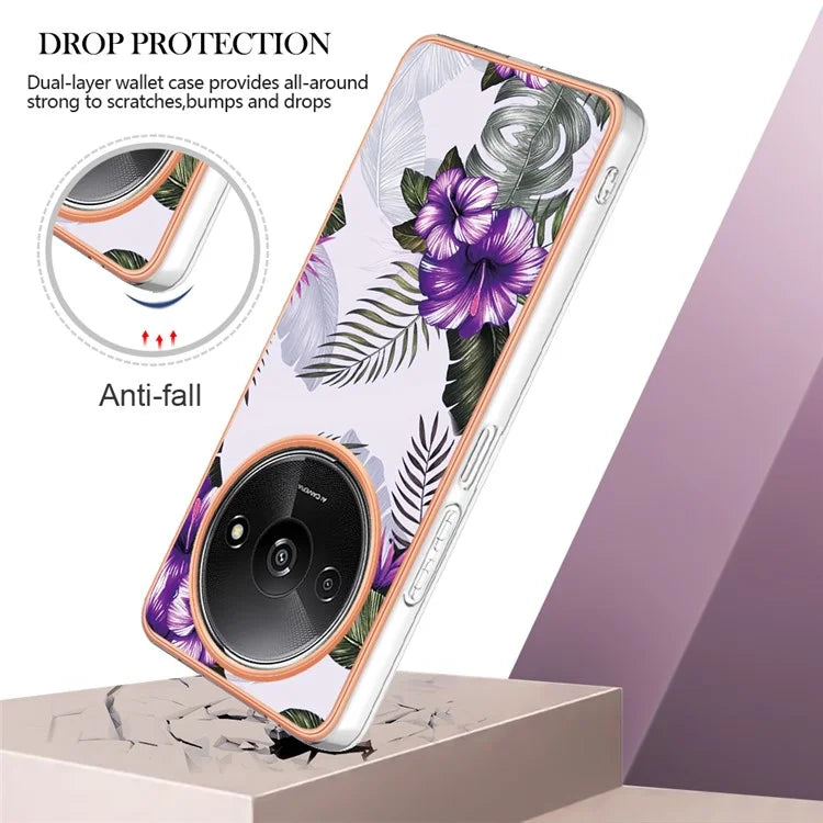 YB IMD Series-1 For Xiaomi Redmi A3 / Poco C61 4G Shockproof Case Electroplating TPU Phone Cover