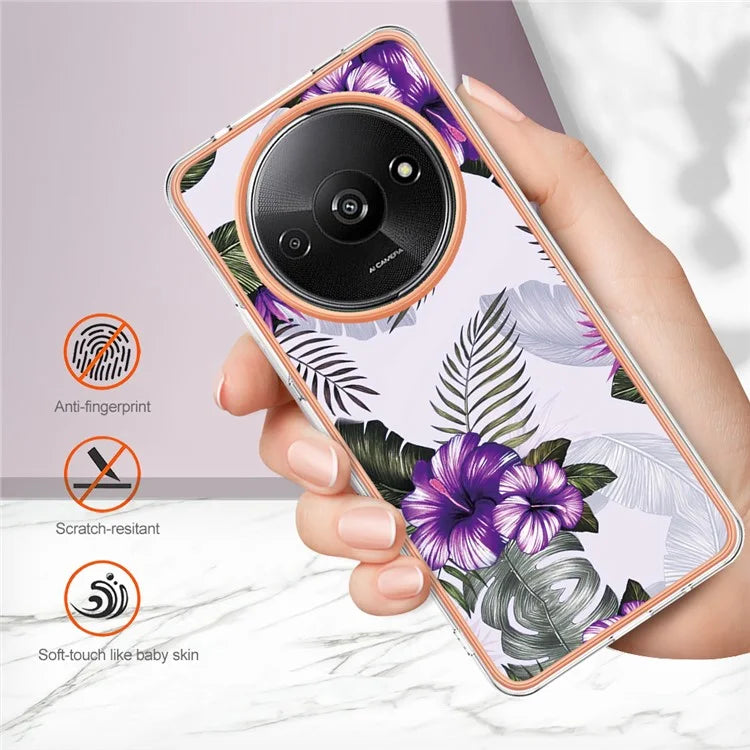 YB IMD Series-1 For Xiaomi Redmi A3 / Poco C61 4G Shockproof Case Electroplating TPU Phone Cover