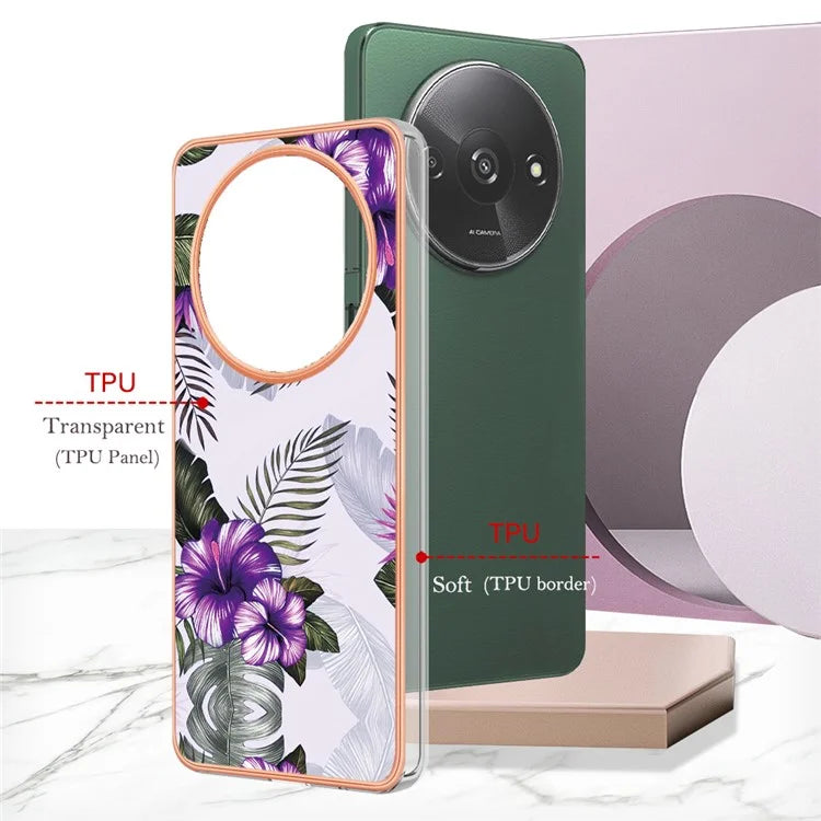 YB IMD Series-1 For Xiaomi Redmi A3 / Poco C61 4G Shockproof Case Electroplating TPU Phone Cover