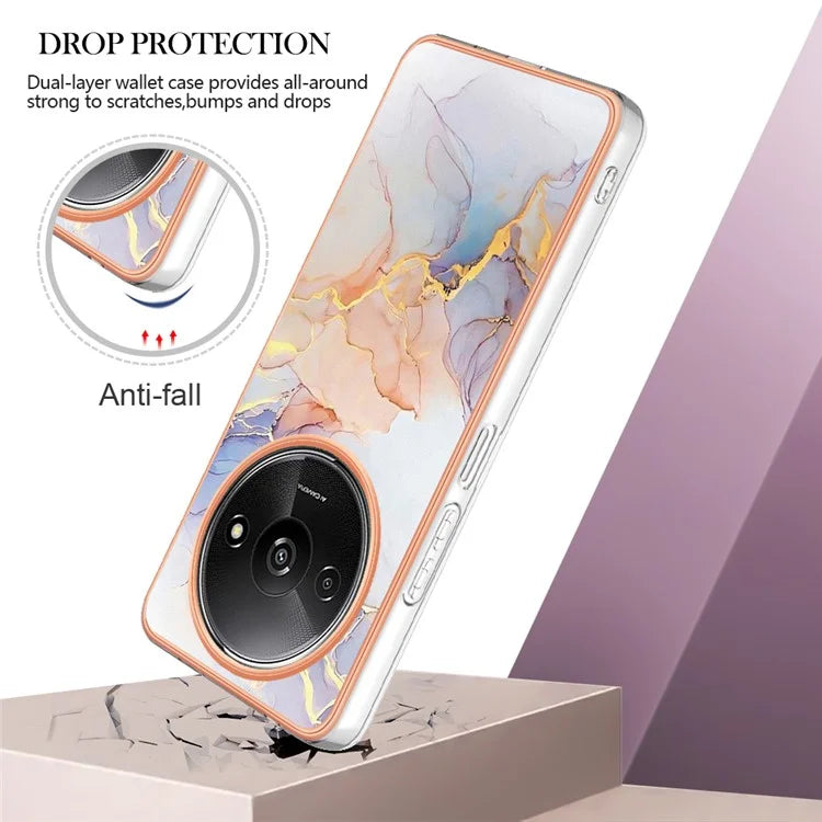 YB IMD Series-1 For Xiaomi Redmi A3 / Poco C61 4G Shockproof Case Electroplating TPU Phone Cover