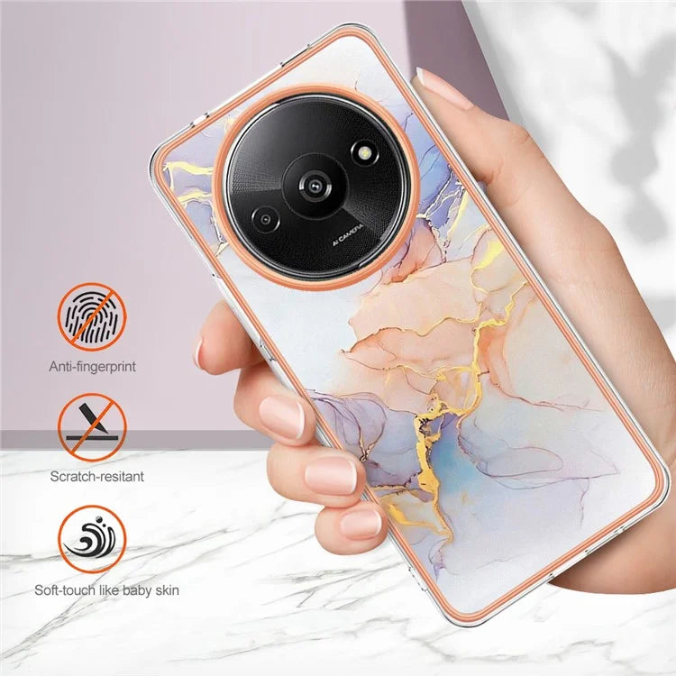 YB IMD Series-1 For Xiaomi Redmi A3 / Poco C61 4G Shockproof Case Electroplating TPU Phone Cover