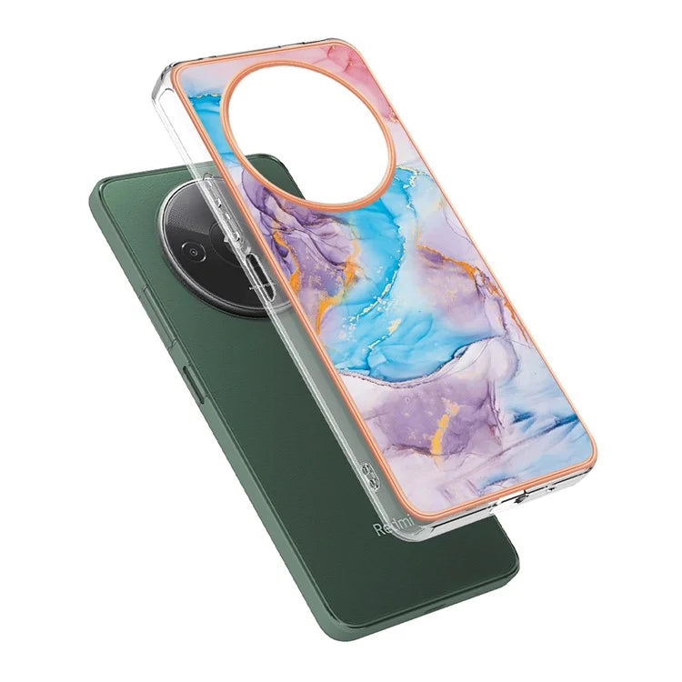 YB IMD Series-1 For Xiaomi Redmi A3 / Poco C61 4G Shockproof Case Electroplating TPU Phone Cover