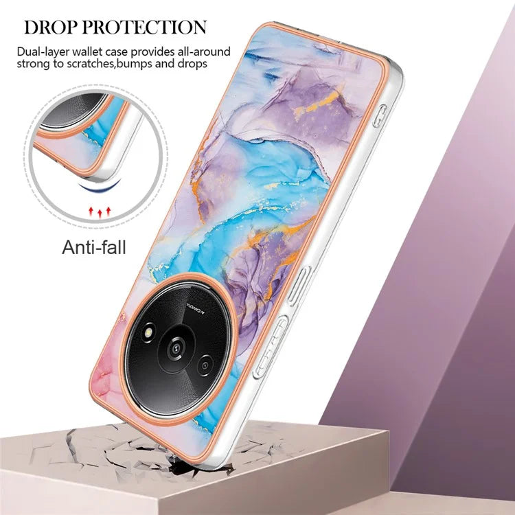 YB IMD Series-1 For Xiaomi Redmi A3 / Poco C61 4G Shockproof Case Electroplating TPU Phone Cover
