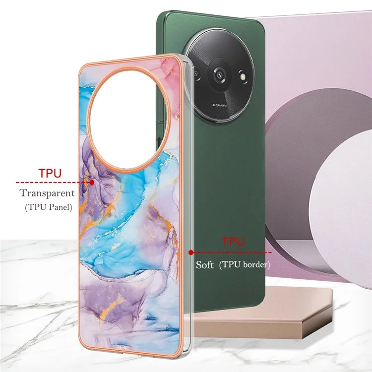 YB IMD Series-1 For Xiaomi Redmi A3 / Poco C61 4G Shockproof Case Electroplating TPU Phone Cover