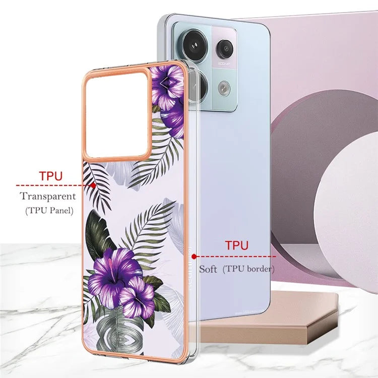 YB IMD Series-1 For Xiaomi Redmi Note 13 Pro 5G / Poco X6 5G Case TPU Electroplating Edges Protective Cover