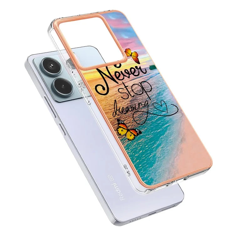 YB IMD Series-1 For Xiaomi Redmi Note 13 Pro 5G / Poco X6 5G Case TPU Electroplating Edges Protective Cover