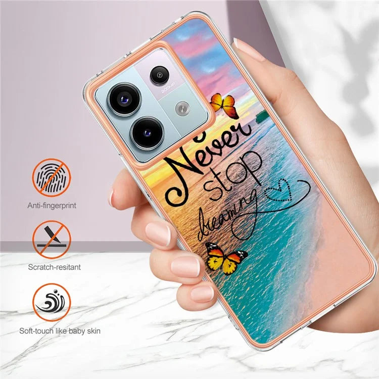 YB IMD Series-1 For Xiaomi Redmi Note 13 Pro 5G / Poco X6 5G Case TPU Electroplating Edges Protective Cover