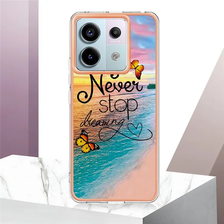 YB IMD Series-1 For Xiaomi Redmi Note 13 Pro 5G / Poco X6 5G Case TPU Electroplating Edges Protective Cover