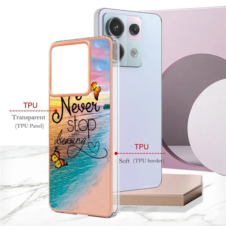 YB IMD Series-1 For Xiaomi Redmi Note 13 Pro 5G / Poco X6 5G Case TPU Electroplating Edges Protective Cover