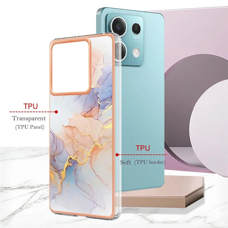 YB IMD Series-1 For Xiaomi Redmi Note 13 5G Case Electroplating Soft TPU Phone Shell