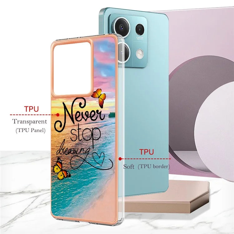 YB IMD Series-1 For Xiaomi Redmi Note 13 5G Case Electroplating Soft TPU Phone Shell