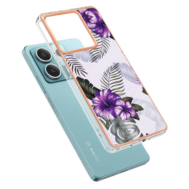 YB IMD Series-1 For Xiaomi Redmi Note 13 5G Case Electroplating Soft TPU Phone Shell