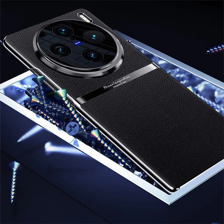 For vivo X100 Pro 5G Case Shockproof Acrylic + PC + PU Leather Phone Shell