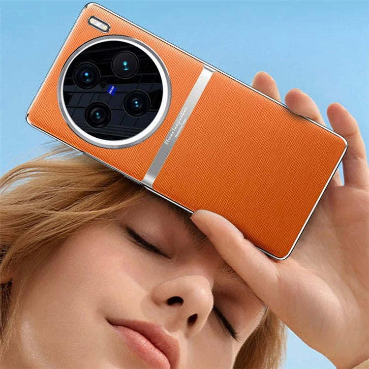 For vivo X100 5G Shockproof Case Acrylic + PC + PU Leather Phone Cover