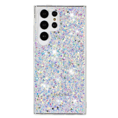 For Samsung Galaxy S23 Ultra Phone Case Anti-scratch Epoxy Glittery TPU Back Cover