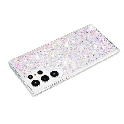 For Samsung Galaxy S23 Ultra Phone Case Anti-scratch Epoxy Glittery TPU Back Cover