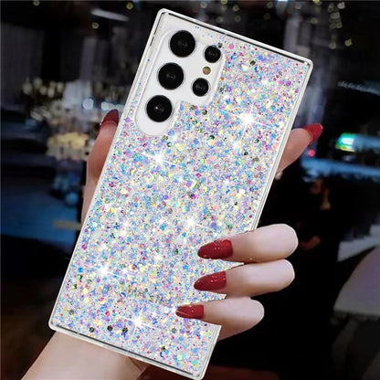 For Samsung Galaxy S23 Ultra Phone Case Anti-scratch Epoxy Glittery TPU Back Cover